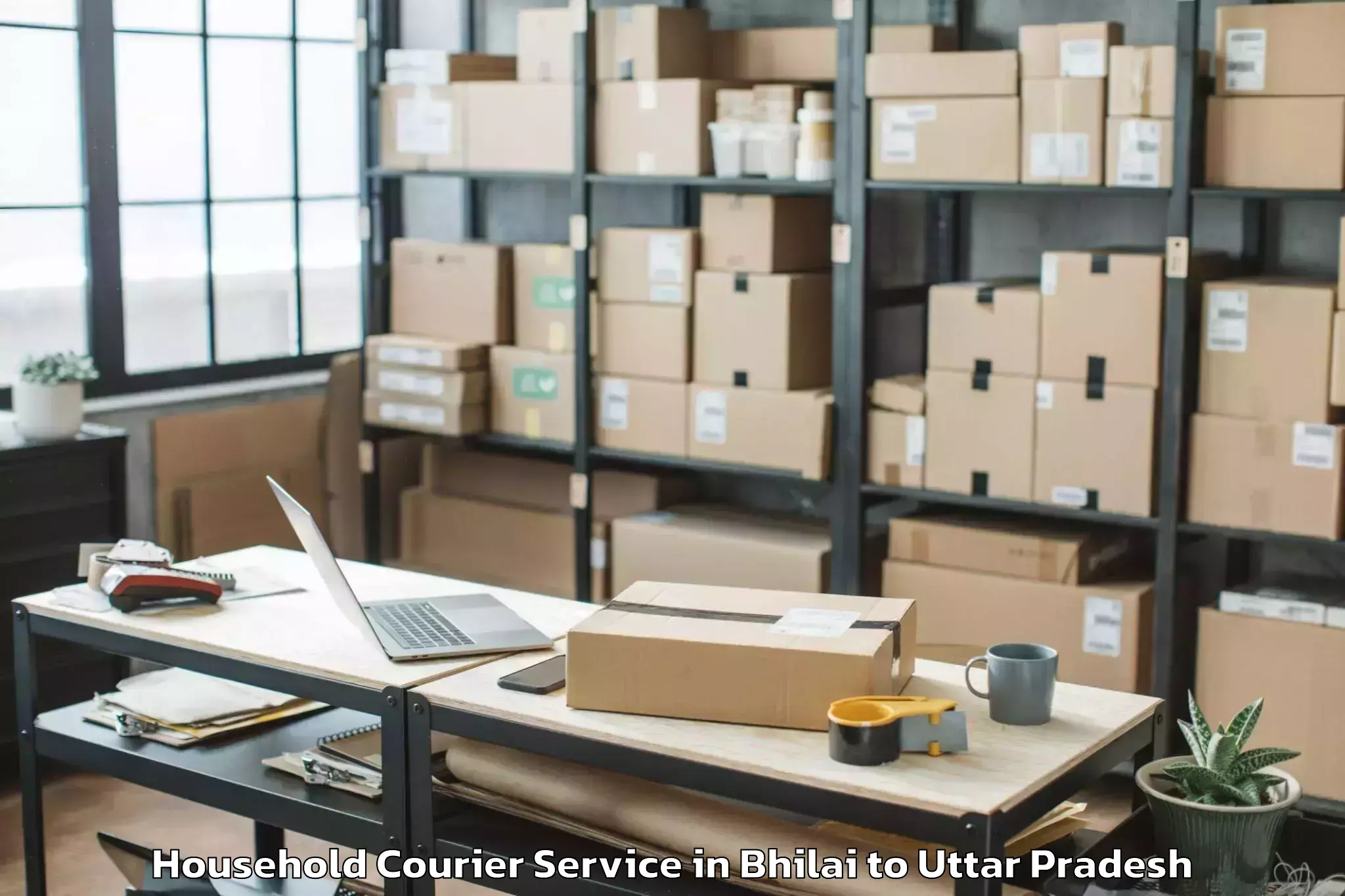 Hassle-Free Bhilai to Gahmar Household Courier